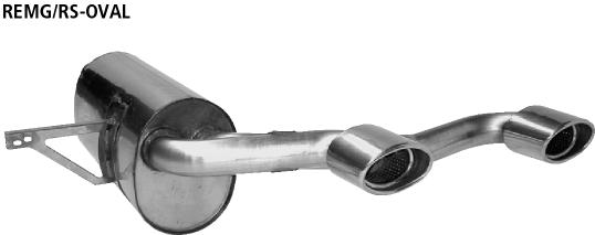 Bastuck Sportauspuff für Renault Mégane II Typ BM/CM 2x120x80mm, oval