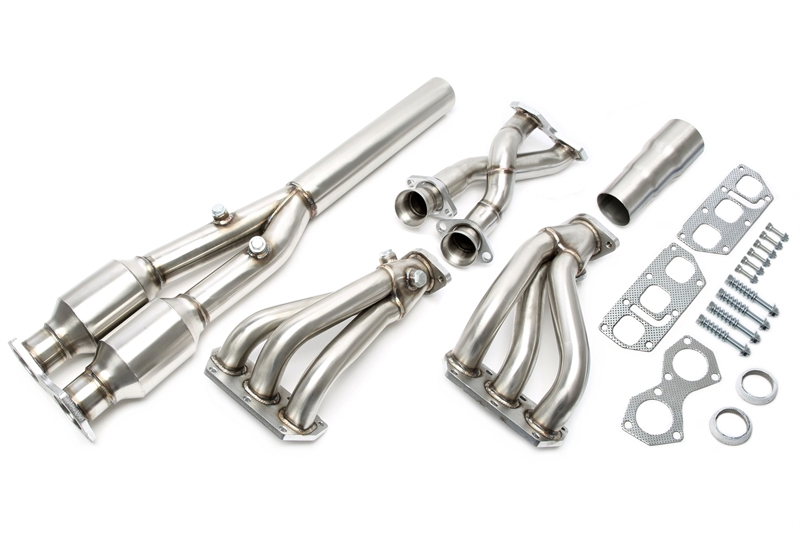 TA Technix Fächerkrümmer mit Y-​Pipe (Katersatz) passend für VW Golf IV R32, Audi TT 3.2 VR6