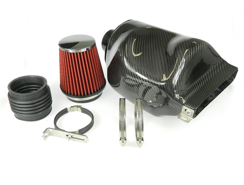 TA Technix Carbon Air Intake / Air-​Box / Staudrucksammler passend für Audi A3 (8P)/ Seat Leon, Toledo (1P/5P)/ Skoda Octavia (1Z)/ VW Golf, Golf Plus, Jetta (1K/5K/5M/162), Touran (1T), Tiguan (5N) mit 2.0l TDI Motoren