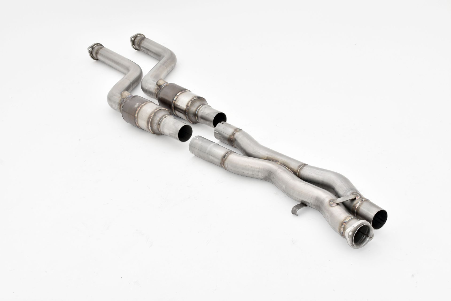 Friedrich Motorsport Ø 2x55mm Vorderrohr-Satz mit 100 Zellen Sport-Kat. BMW E46 M3/CSL