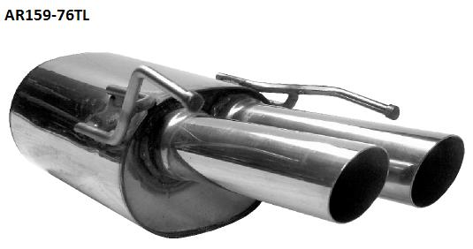 Bastuck Sportauspuff für Alfa Romeo 159 2x76mm, 20° schräg geschnitten