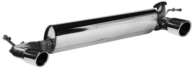 Bastuck Sportauspuff für Renault Twingo III Typ AH 2x 1x76mm, 20° schräg geschnitten mit Lippe