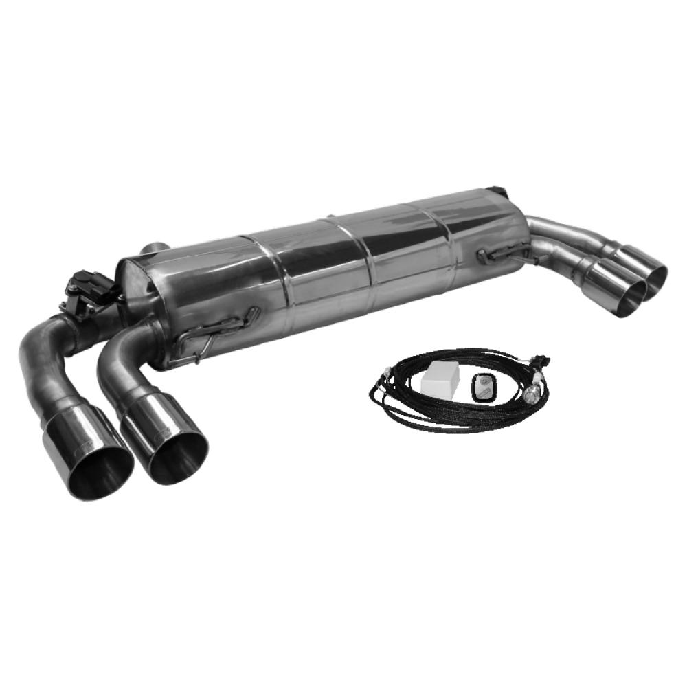 Bastuck Sportauspuff für BMW 330i Typ G21 (Touring) ohne Serienklappensteuerung 2x 2x90mm, gerade Race-Look