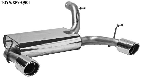 Bastuck Sportauspuff für Toyota Yaris II Typ XP9F 2x 1x90mm, 20° schräg geschnitten