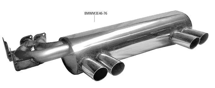 Bastuck Sportauspuff für BMW M3 Typ E46 (Cabrio) 2x 2x76mm, gerade