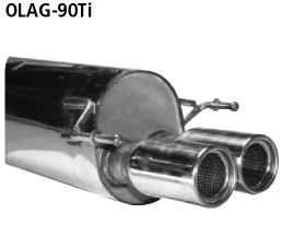 Bastuck Sportauspuff für Opel Astra G CC/Fließheck 2x90mm, gerade