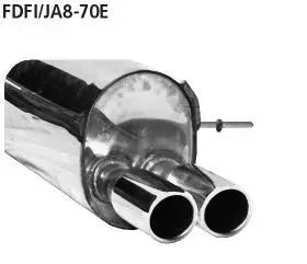 Bastuck Sportauspuff für Ford Fiesta VI Typ JA8 2x70mm, gerade mit Lippe