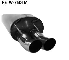 Bastuck Sportauspuff für Renault Twingo Typ C06 2x76mm, DTM-Style