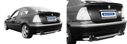 Bastuck Sportauspuff BMW 325ti E46 2x76mm schräg Foto