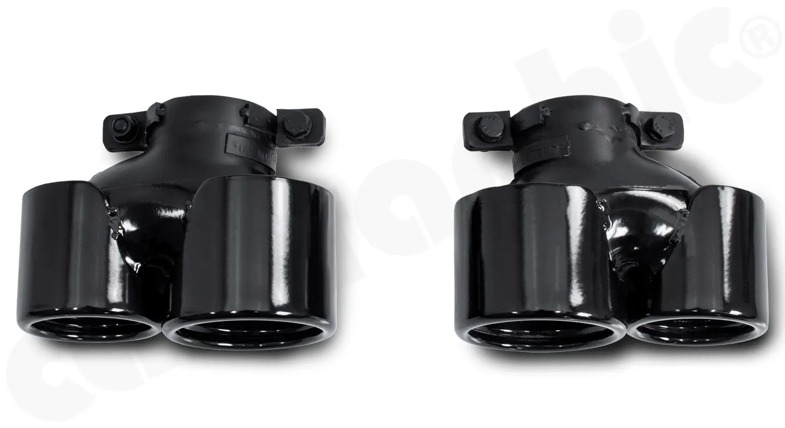 CARGRAPHIC Doppel-Endrohrsatz für Porsche 996 Turbo 