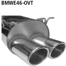 Bastuck Sportauspuff für BMW 323i Typ E46 (Limousine) 2x89x77mm, oval