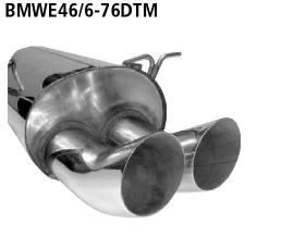 Bastuck Sportauspuff für BMW 320ci Typ E46 (Cabrio) 2x76mm, DTM-Style