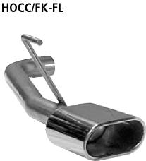 Bastuck Sportauspuff für Honda Civic 8 Dreitürer (FN) 2x 1x135x75mm, flachoval