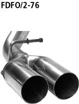 Bastuck Sportauspuff für Ford Focus II Schrägheck für Fahrzeuge bis Baujahr 09/2007 2x76mm, gerade