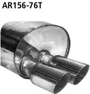 Bastuck Sportauspuff für Alfa Romeo 156 Typ 932  Sportwagon 2x76mm, abgeschrägt