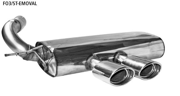 Bastuck Sportauspuff für Ford Focus III Typ DYB Facelift (Turnier) 2x120x80mm, oval Ausgang mittig