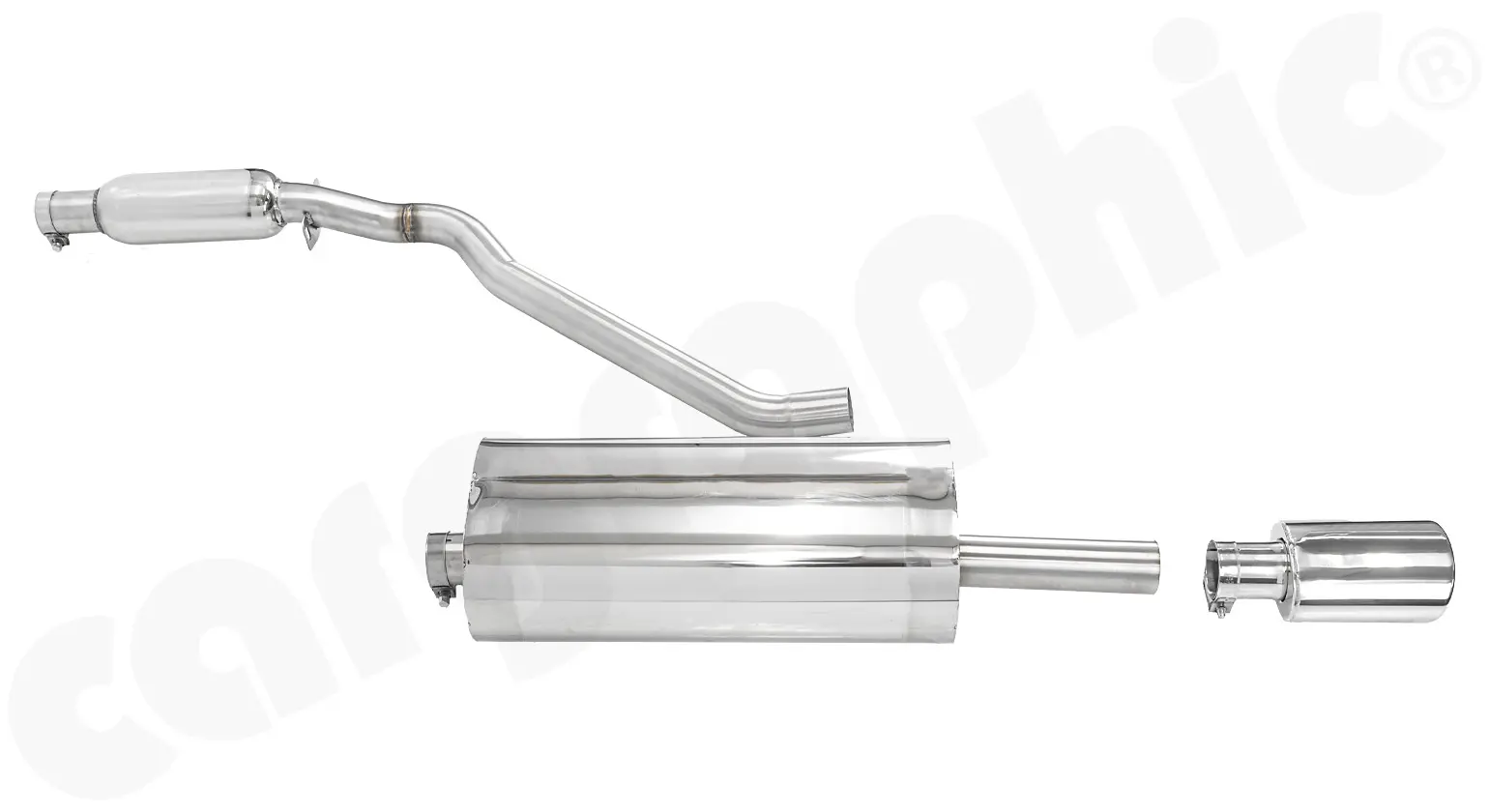 CARGRAPHIC Sport Endschalldämpfer für Porsche 924 Tuning