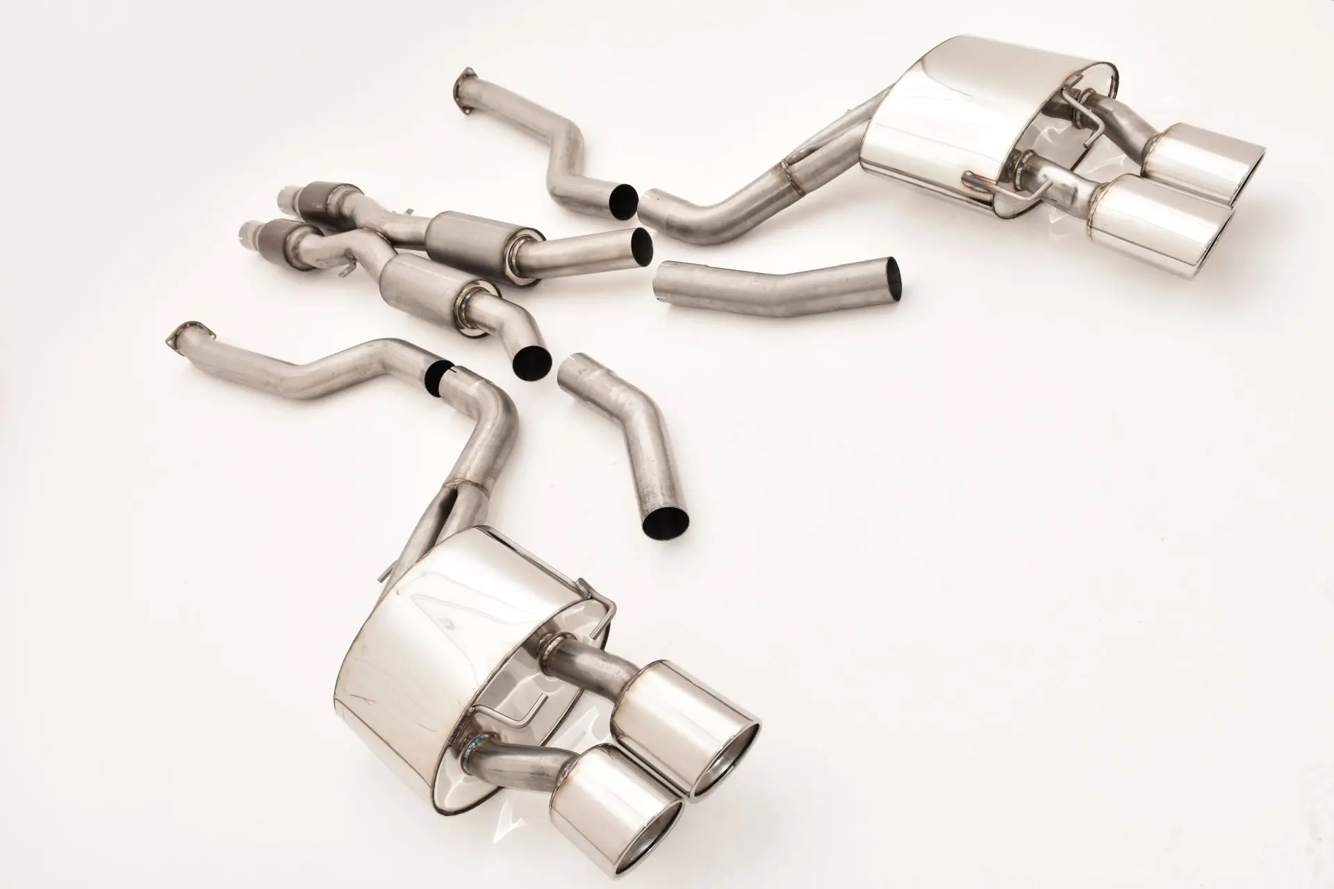 Friedrich Motorsport 70mm Duplex-Anlage mit 200 Zellen Sport-Kats. BMW E63 M6