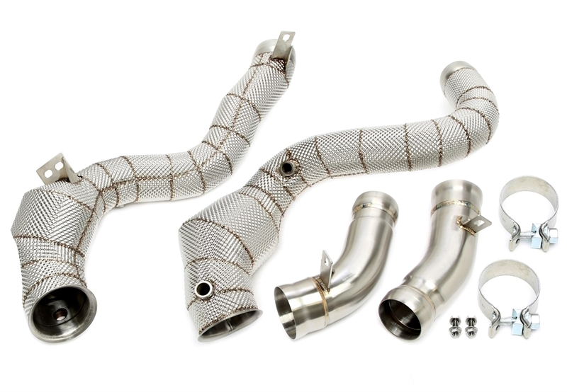 TA Technix Downpipe mit Hitzeschild und Katalysator passend für Mercedes Benz GLC-​Klasse C63 AMG X253, GLC Coupe C253 - Motorcode M177