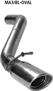 Bastuck Sportauspuff für Mazda 3 (09-) (BL) 120x80mm, oval