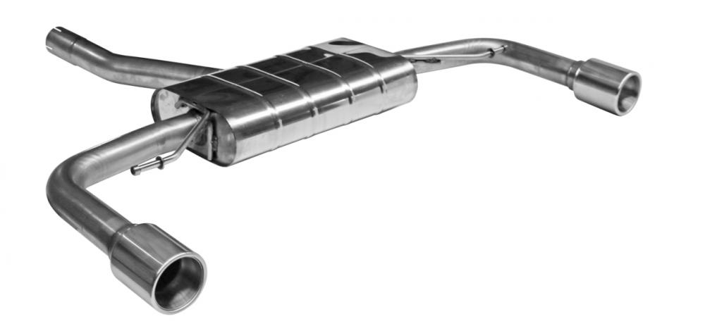 Bastuck Sportauspuff für Volvo V60 Typ Z ohne Klappensteuerung 2x 1x100mm, gerade mit Lippe und Einsatz