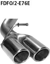 Bastuck Sportauspuff für Ford Focus II Turnier 2x76mm, mit Lippe 20° schräg geschnitten 