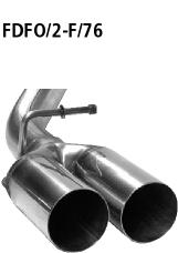 Bastuck Sportauspuff für Ford Focus II Typ DA3 (Schrägheck) für Fahrzeuge ab Baujahr 10/2007 2x76mm, gerade