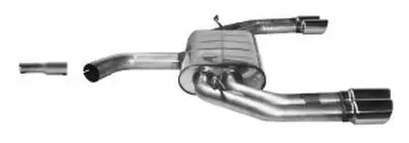 Bastuck Sportauspuff für Audi A3 Typ 8V 2x 2x76mm, 20° schräg geschnitten