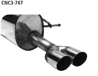 Bastuck Sportauspuff für Citroen DS3 2x76mm, 20° schräg geschnitten