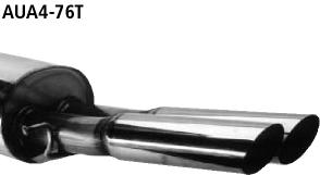 Bastuck Sportauspuff für Audi A4 Typ 8D5/B5 (Avant) 2x76mm, abgeschrägt