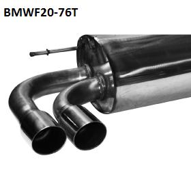 Bastuck Sportauspuff für BMW 114d Typ F20 2x76mm, 20° schräg geschnitten