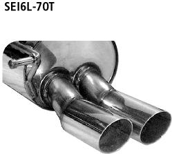 Bastuck Sportauspuff für Seat Ibiza Typ 6L 2x70mm, abgeschrägt