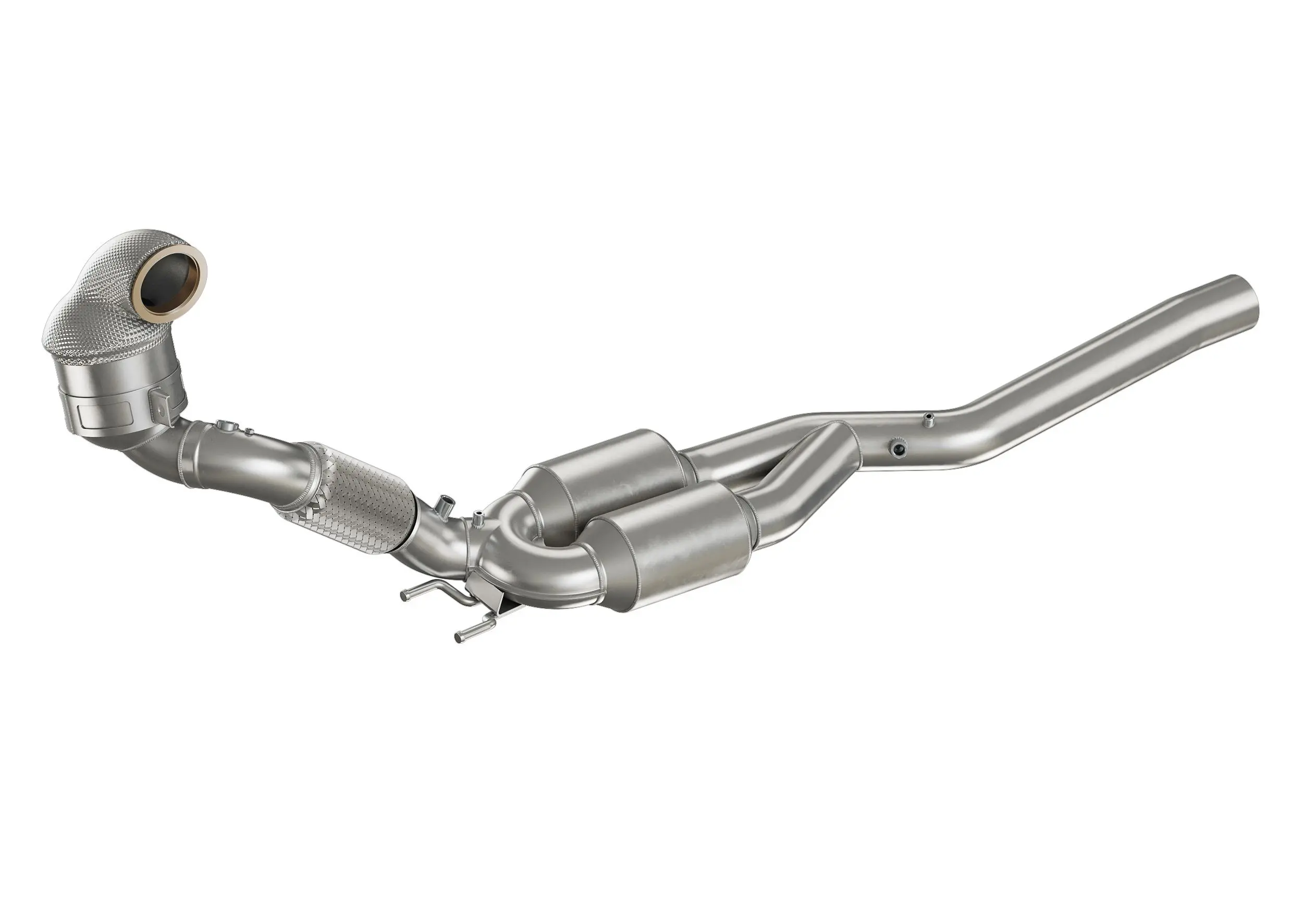Friedrich Motorsport 89>>>76mm Downpipe mit 200 Zellen HJS Sport-Kat. und OPF