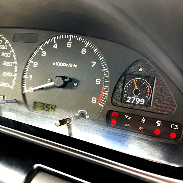 CANchecked Daten-Display Nissan 200SX S13 Inside OEM Dash MFA 2.0 Gen2