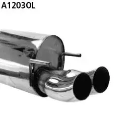 Bastuck Sportauspuff für Opel Corsa B 2x76mm, DTM-Style