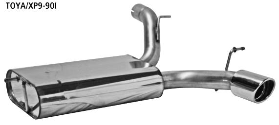 Bastuck Sportauspuff für Toyota Yaris II Typ XP9F 1x90mm, 20° schräg geschnitten