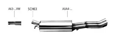 Bastuck Sportauspuff Audi A4 8D2/B5 2x76mm 