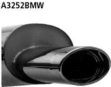 Bastuck Sportauspuff für BMW 325i Typ E36 (Cabrio) 153x95mm, oval