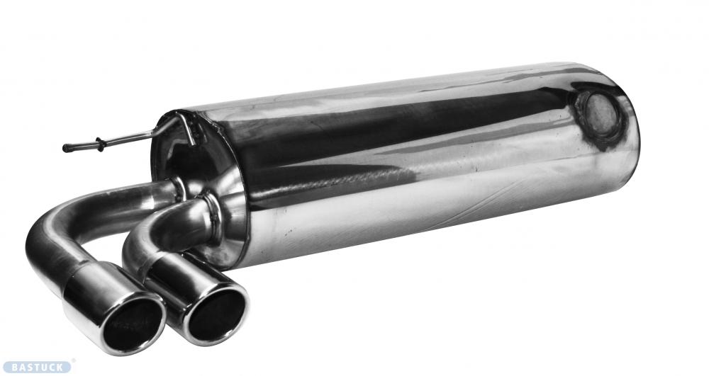 Bastuck Sportauspuff für BMW 420d Typ F33 (Cabrio) nur B47 Motor 2x76mm, mit Lippe 20° schräg geschnitten 