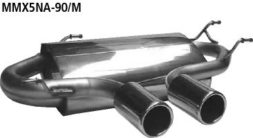 Bastuck Sportauspuff für Mazda MX-5 I (NA) 2x90mm, gerade Ausgang mittig