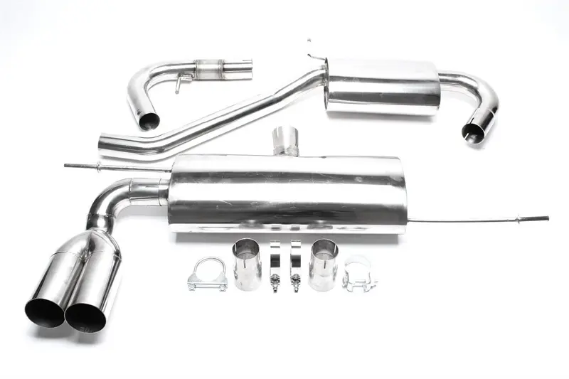 TA Technix Edelstahlanlage 2x76mm passend für Audi A3 8P / VW Golf V 1K, Golf Plus 1KP