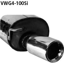 Bastuck Sportauspuff für Seat Leon Typ 1M für Fahrzeuge ohne originalen Heckschürzenausschnitt 1x100mm, gerade