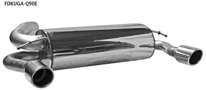 Bastuck Sportauspuff für Ford Kuga I 2x 1x90mm, 20° schräg geschnitten, mit Lippe