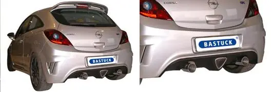 Bastuck Sportauspuff Opel Corsa D OPC 2x 1x90mmBild