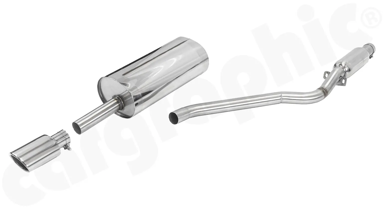 CARGRAPHIC Sport Endschalldämpfer für Porsche 924 