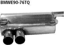 Bastuck Sportauspuff für BMW 320i Typ E92 (Coupé) 2x 2x76mm, 20° schräg geschnitten