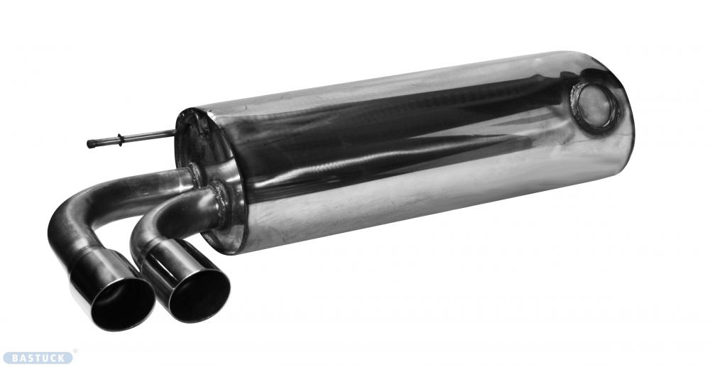 Bastuck Sportauspuff für BMW 420d Typ F33 (Cabrio) nur B47 Motor 2x76mm, 20° schräg geschnitten