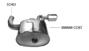 Bastuck Sportauspuff Mini R50/53 2x76mm mittig 