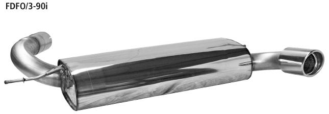 Bastuck Sportauspuff für Ford Focus III Typ DA/HC (Schrägheck) 1x90mm, gerade