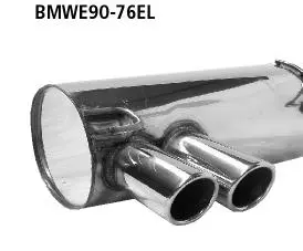 Bastuck Sportauspuff für BMW 330d Typ E92 (Coupé) 2x76mm, eingerollt 20° schräg geschnitten
